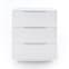 Fresh Tall Bedside Cabinet In White Glass Top And High Gloss_2