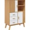 Matlock Wooden Highboard With 3 Drawers In White And Brown_2