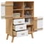 Matlock Wooden Highboard With 3 Drawers In White And Brown_3