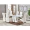 Memphis Large High Gloss Dining Table In White With Glass Top_2