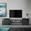 Nevaeh Dark Grey High Gloss TV Stand With 2 Doors And LED Lights_2