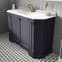 Ocala 102cm Angled Vanity With 1TH White Marble Basin In Blue_2