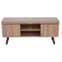 Owall Wooden TV Stand With Black Metal Legs In Oak_4