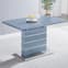 Parini Extending High Gloss Dining Table In Grey With Glass Top_2