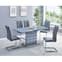 Parini Extending High Gloss Dining Table In Grey With Glass Top_4