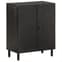 Rother Mango Wood Storage Cabinet With 2 Doors In Black_2