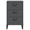 Widnes Wooden Bedside Cabinet With 3 Drawers In Anthracite Grey_4