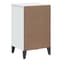 Widnes Wooden Bedside Cabinet With 3 Drawers In White_6