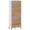 Widnes Wooden Display Cabinet With 2 Drawers In White_6