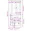 Widnes Wooden Display Cabinet With 2 Drawers In White_7