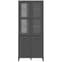 Widnes Wooden Display Cabinet With 3 Doors In Anthracite Grey_4
