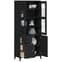 Widnes Wooden Display Cabinet With 3 Doors In Black_2