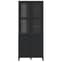 Widnes Wooden Display Cabinet With 3 Doors In Black_4