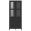Widnes Wooden Display Cabinet With 3 Drawers In Black_4