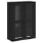 Widnes Wooden Display Cabinet With 3 Drawers In Black_7