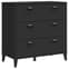 Widnes Wooden Display Cabinet With 3 Drawers In Black_8