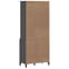 Widnes Wooden Display Cabinet With 4 Doors In Anthracite Grey_6