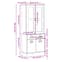 Widnes Wooden Display Cabinet With 4 Doors In White_7