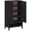Widnes Wooden Shoe Storage Cabinet With 2 Doors In Black_3
