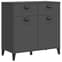 Widnes Wooden Sideboard With 2 Drawers In Anthracite Grey_2