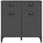 Widnes Wooden Sideboard With 2 Drawers In Anthracite Grey_4