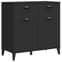 Widnes Wooden Sideboard With 2 Drawers In Black_2