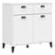Widnes Wooden Sideboard With 2 Drawers In White_2