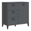 Widnes Wooden Sideboard With 3 Drawers In Anthracite Grey_2