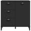 Widnes Wooden Sideboard With 3 Drawers In Black_4