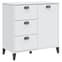 Widnes Wooden Sideboard With 3 Drawers In White_2