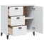 Widnes Wooden Sideboard With 3 Drawers In White_3