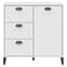 Widnes Wooden Sideboard With 3 Drawers In White_4