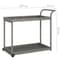 Selah Poly Rattan Drinks Trolley With 2 Shelves In Grey_5