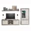 Parker Wall Mounted Shelf In Concrete And White Gloss With LED_4