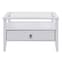 Stanley Square Glass Coffee Table With 2 Drawers In White_4