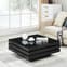 Triplo Gloss Square Rotating Coffee Table In Black_2