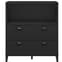 Widnes Wooden Bookcase With 2 Drawers In Black_4