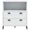 Widnes Wooden Bookcase With 2 Drawers In White_4