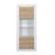 Metz Glass Display Cabinet In White Gloss And Oak With LED_4