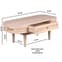 Venice Cane And Mango Wood Coffee Table 1 Drawer In Natural_5