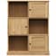 Vidor Wooden Bookcase With 3 Doors In Brown_3