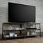 Yuma Industrial Wooden TV Stand With 2 Shelves In Smoked Oak Furniture in Fashion