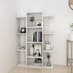 Bryson High Gloss Bookcase With 13 Compartments In White_2