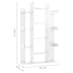 Bryson High Gloss Bookcase With 13 Compartments In White_6