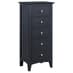 Lenox Wooden Chest Of 5 Drawers Narrow In Off Black_3