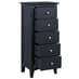 Lenox Wooden Chest Of 5 Drawers Narrow In Off Black_4