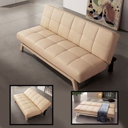 SXS Events Recently Buys Paris Cream Faux Leather Sofa Beds from FurnitureInFashion