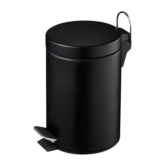 Product photograph of 3ltr Pedal Bin In Matt Black from Furniture in Fashion