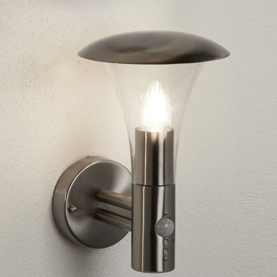 Strand Cone Shaped Stainless Steel Outdoor Wall Light