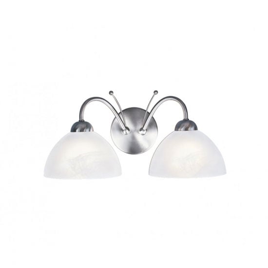 Milanese Satin Silver Double Wall Light